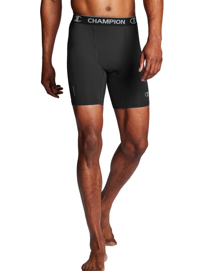 Champion Mens Shorts NZ - Compression Black ( 9620-XCSHG )